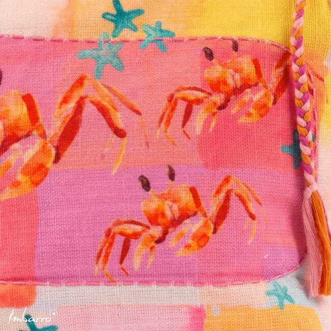 Pouch Crabs Kleurrijke Katoenen Etui