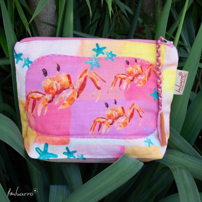 Pouch Crabs Kleurrijke Katoenen Etui