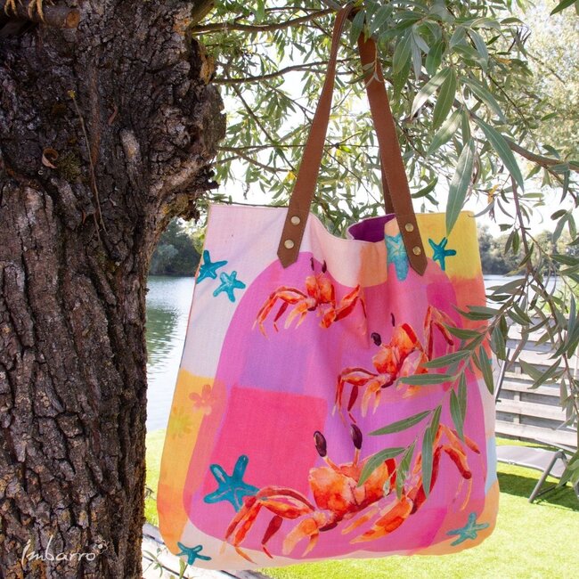 Shopper Crabs Kleurrijke Katoenen Tas