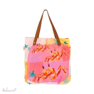 Imbarro Shopper Crabs Kleurrijke Katoenen Tas