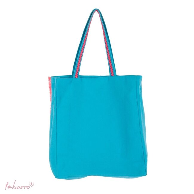 Shopper Sierra Kleurrijke Katoenen Tas Blauw