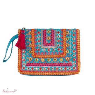 Imbarro Pouch Sierra Kleurrijke Katoenen Etui Blauw