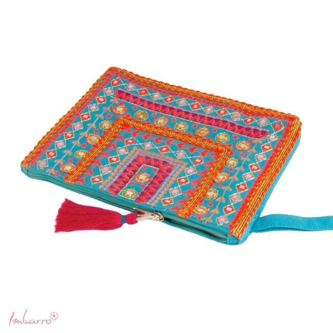 Pouch Sierra Kleurrijke Katoenen Etui Blauw