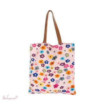Shopper Bloom Kleurrijke Katoenen Tas Ecru