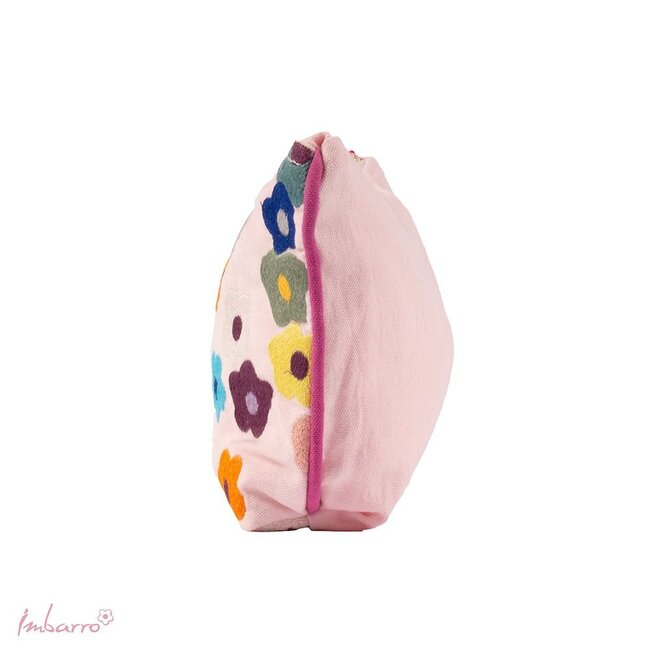 Pouch Bloom Kleurrijke Katoenen Etui Ecru