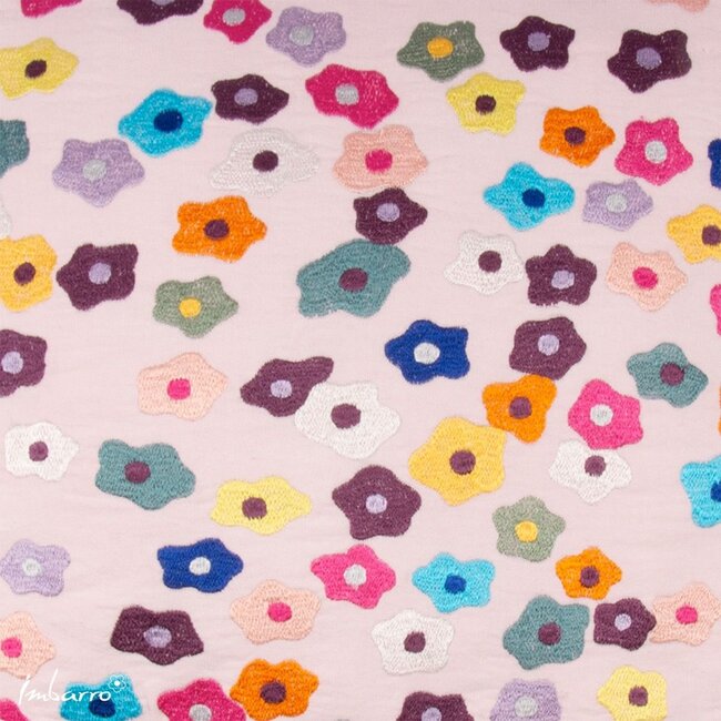 Sierkussen Bloom Ecru Katoen Bloemenprint