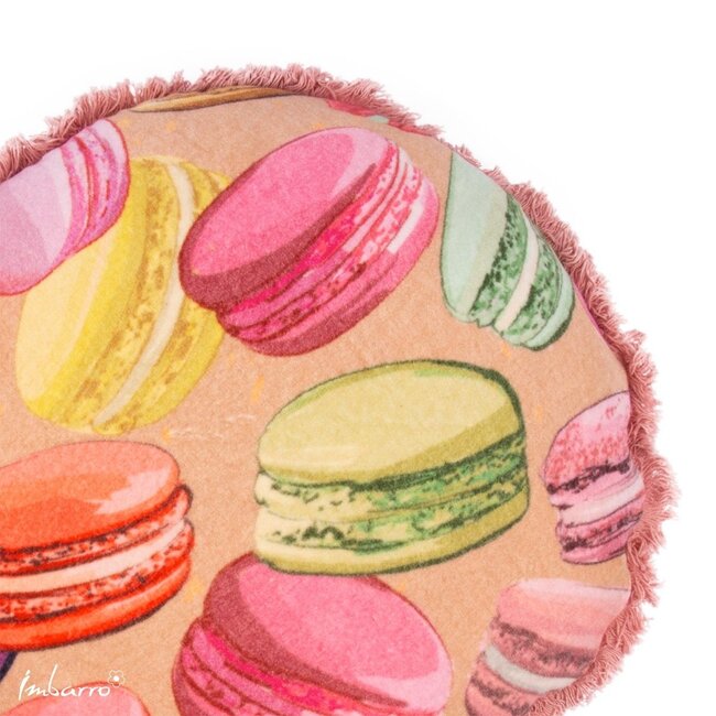 Sierkussen Macarons Rond Multi Katoen Velvet