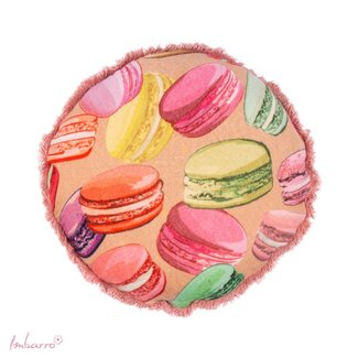 Imbarro Sierkussen Macarons Rond Multi Katoen Velvet