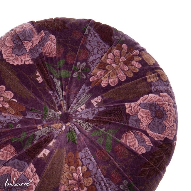 Sierkussen Maye Rond Paars Velvet Dessin