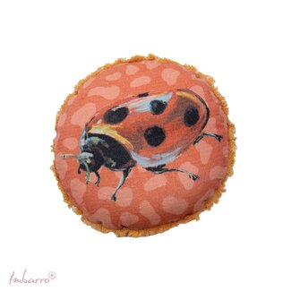 Imbarro Sierkussen Ladybird Rond Multi Franjes Velvet