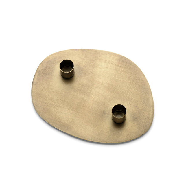 Gouden Kandelaar Aluminium Design - Plat