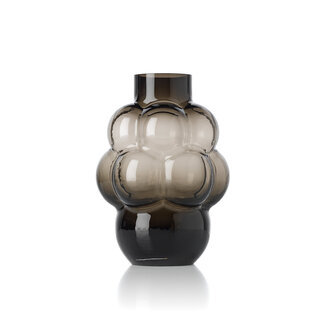 Glazen Vaas Donkergrijs Gerecycled Glas Design - L