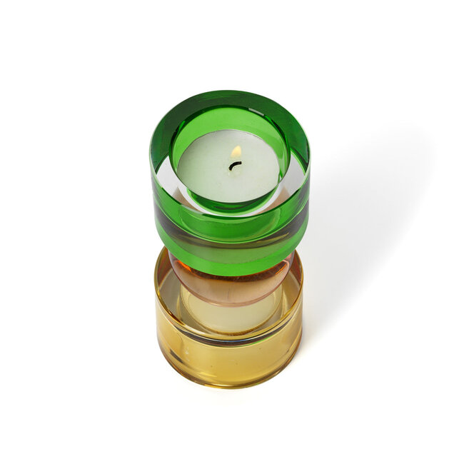 Glazen Kandelaar Solar Jewel Kleurrijk - Laag