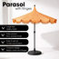 Parasol Oranje Met Franjes - Bohemian Tuinstijl