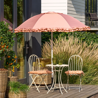 Parasol Perzik Met Ruches -  Bohemian Tuinstijl