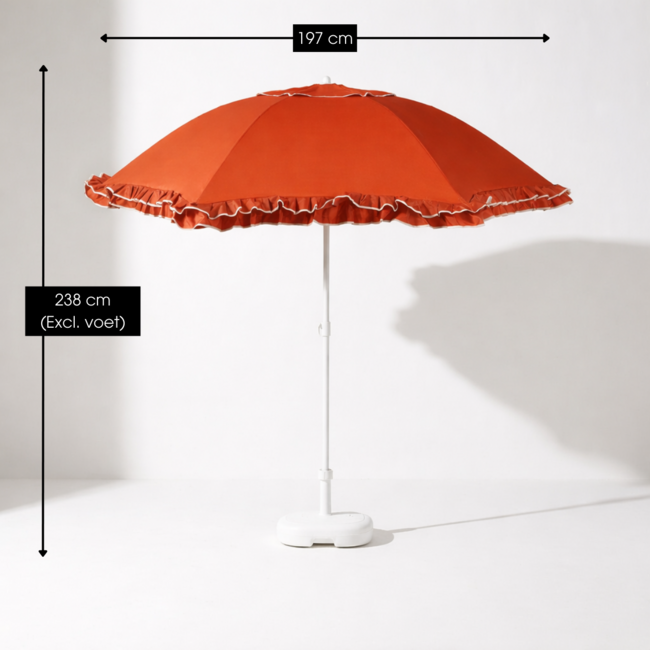 Parasol Terra Met Ruches - Bohemian Tuinstijl