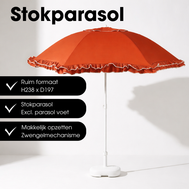 Parasol Terra Met Ruches - Bohemian Tuinstijl