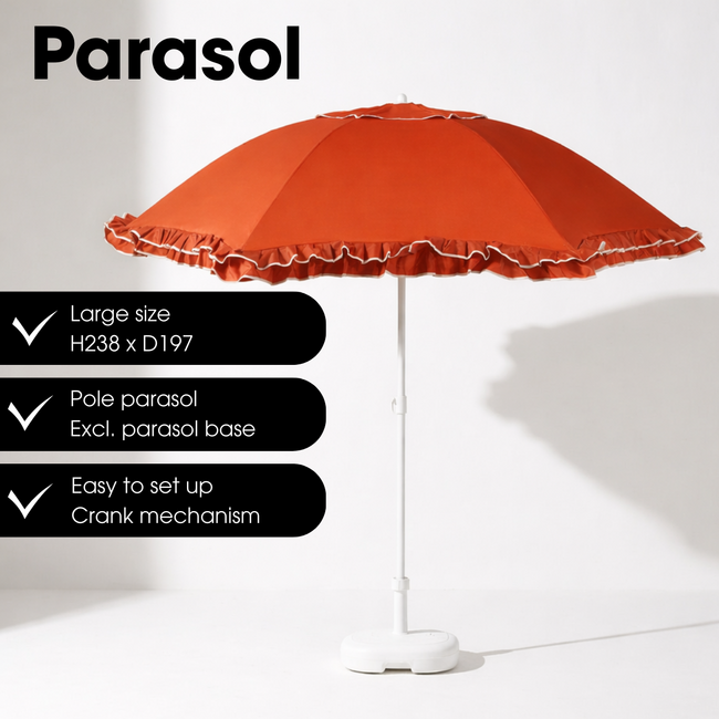 Parasol Terra Met Ruches - Bohemian Tuinstijl