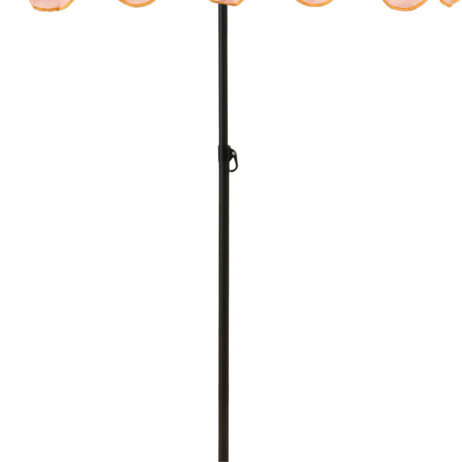 Parasol Geel Perzik Gestreept Met Ruches