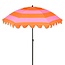 Parasol Oranje Roze Gestreept Met Ruches