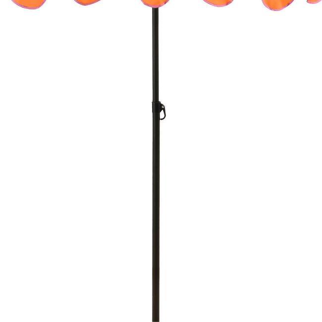 Parasol Oranje Roze Gestreept Met Ruches