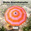 Parasol Oranje Roze Gestreept Met Ruches