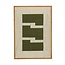 Wanddecoratie Groen - Grafisch Patroon