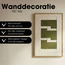 Wanddecoratie Groen - Grafisch Patroon