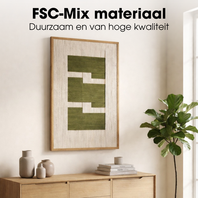 Wanddecoratie Groen - Grafisch Patroon