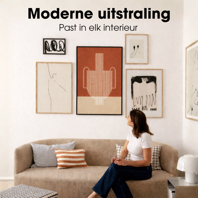 Wanddecoratie Donkerbruin - Grafisch Design