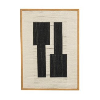 Wanddecoratie Zwart - Grafisch Patroon - Katoen