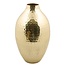 Vaas Antiek Goud Metaal Ovaal - Gehamerd Medium