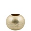 Vaas Antiek Goud Metaal Rond - Gehamerd Design L