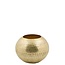 Vaas Antiek Goud Metaal Rond - Gehamerde Structuur
