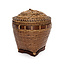 Opbergmand met Deksel - Rotan - Naturel Bruin - 42x42x45 cm