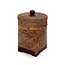 Mand met Deksel - Rotan - Naturel Bruin - 27x27x36 cm
