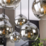 Hanglamp Rookglas Oud Zilver 7-lichts - Bubble