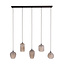 Hanglamp Sienna Bruin Glas - Altura 5-Lichts