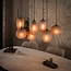 Hanglamp Bruin Mat Glas 7 Lichtpunten - Altura