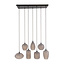Hanglamp Bruin Mat Glas 7 Lichtpunten - Altura