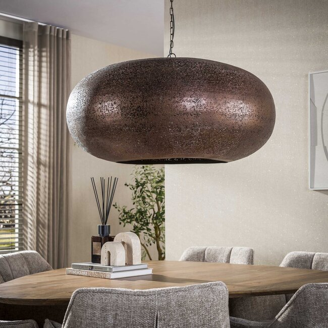Hanglamp Antiek Koper Metaal 1 Lichtpunt Ø90cm - Cielo