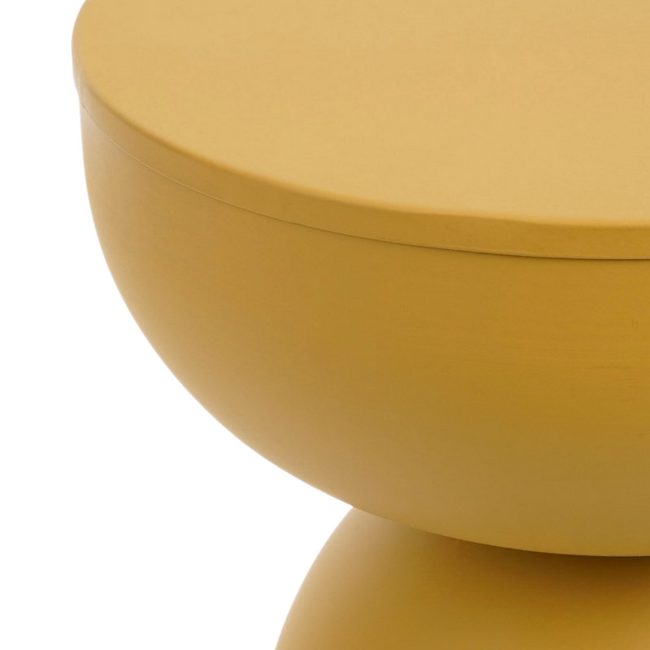 Bijzettafel Metaal Geel Rond - Modern Design