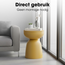 Bijzettafel Metaal Geel Rond - Modern Design