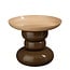 Bijzettafel Metaal Bruin Rond - Modern Design