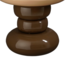 Bijzettafel Metaal Rond Bruin Beige - Modern Design