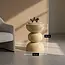 Bijzettafel Metaal Beige Rond - Modern Design