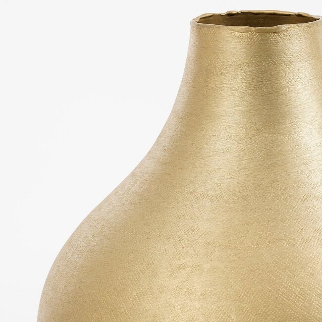 Vaas Champagne Metaal Rond Decoratief Druppelvorm