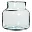 Vaas Transparant Glas Rond Met Brede Opening