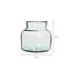 Vaas Transparant Glas Rond Met Brede Opening