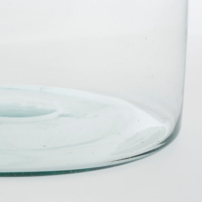 Vaas Transparant Glas Rond Met Brede Opening
